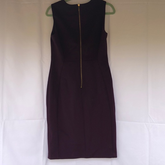 Calvin Klein Plum / Purple Dress with gold zipper - Picture 4 of 5